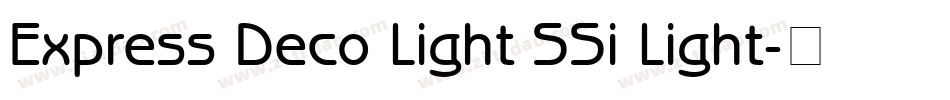 Express Deco Light SSi Light字体转换